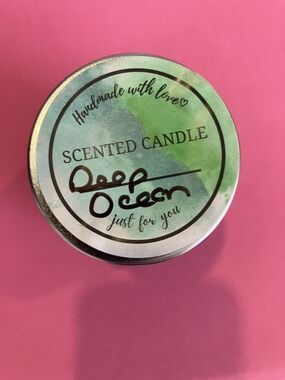 Deep Ocean Scented Candle - Green Tin